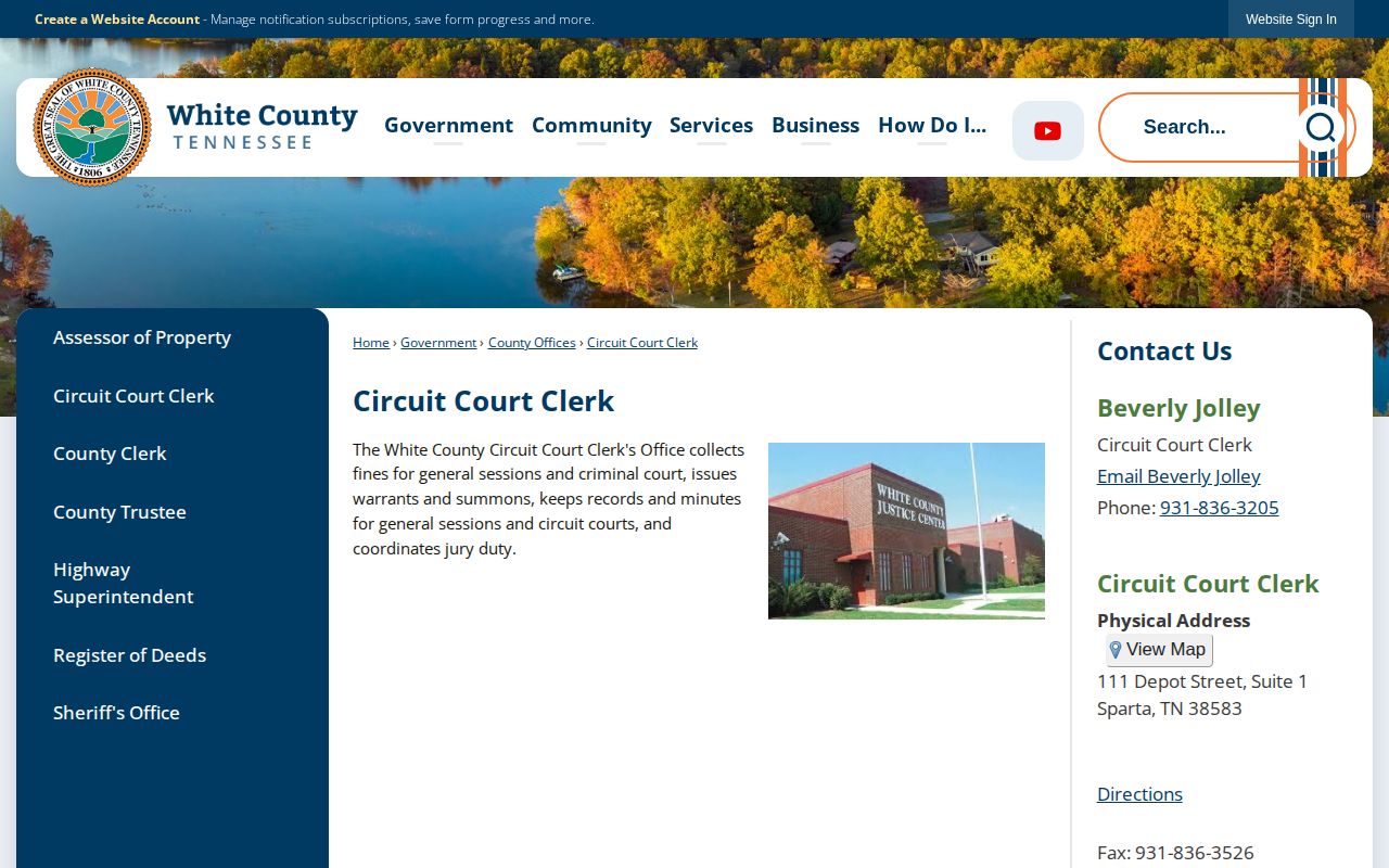 White County Circuit Court Clerk release record source